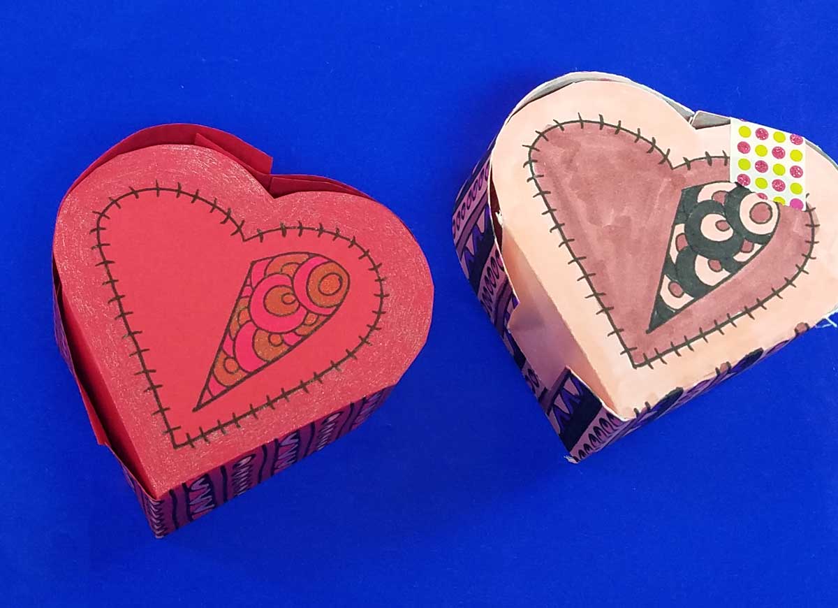 Origami heart box