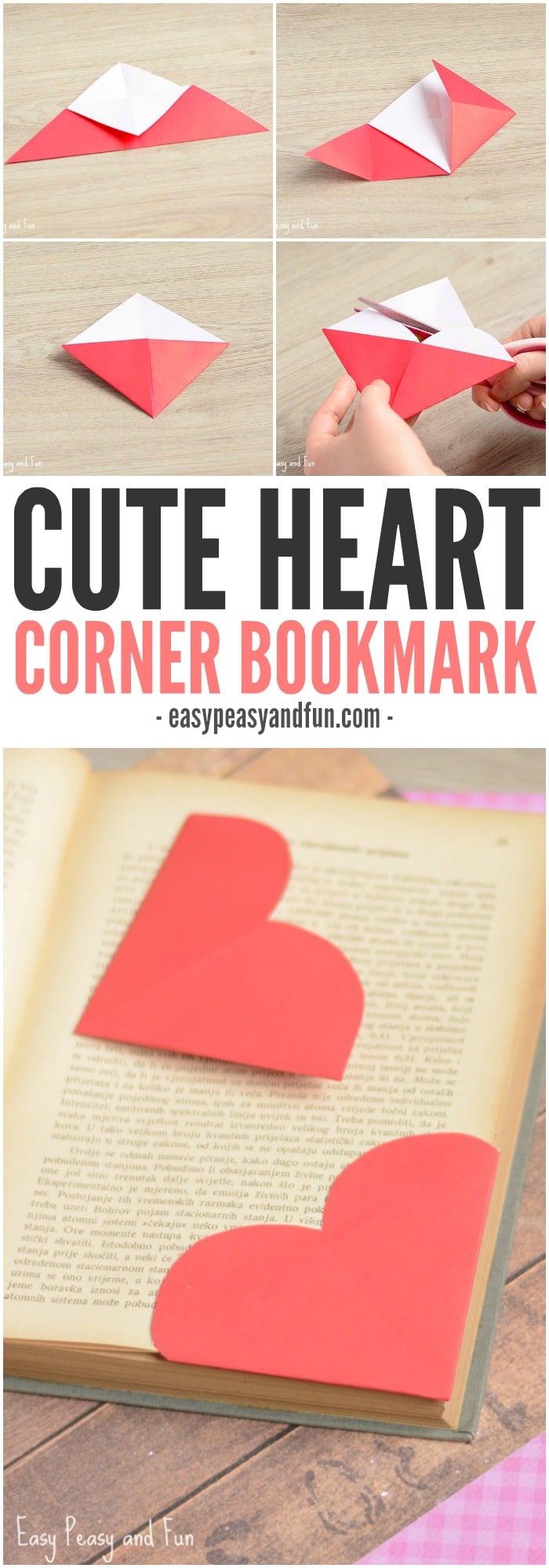 Heart corner bookmarks