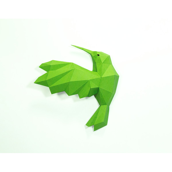 Hummingbird paper craft digital template origami pdf down