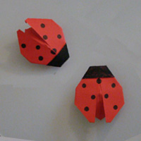 Easy origami ladybug diy paper ladybug origami insect models