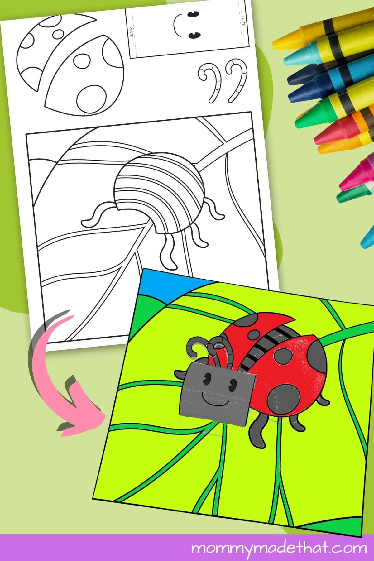 D bug coloring pages free printables