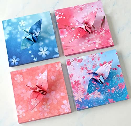 Origami paper sheets x inch sakura style differents color single side easy folding school kids teachers traditional patterns square for arts crafts school kids projects sakura