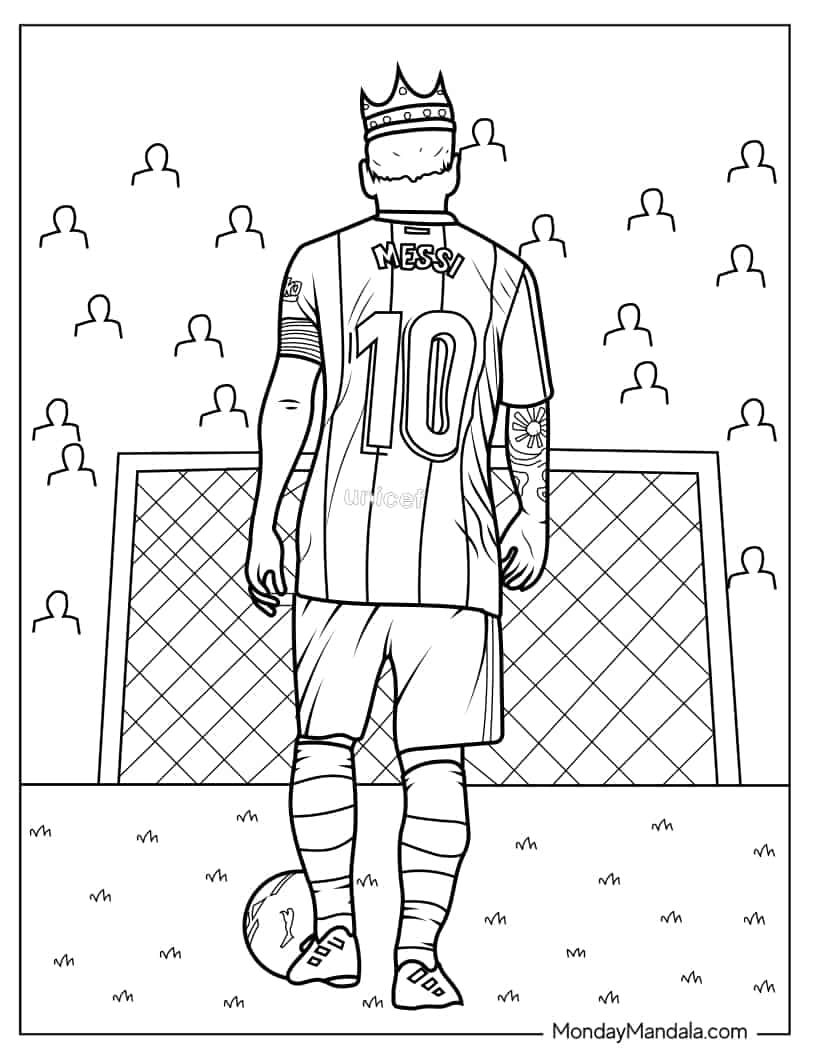 Lionel messi coloring pages free pdf printables messi coloring pages football coloring pages