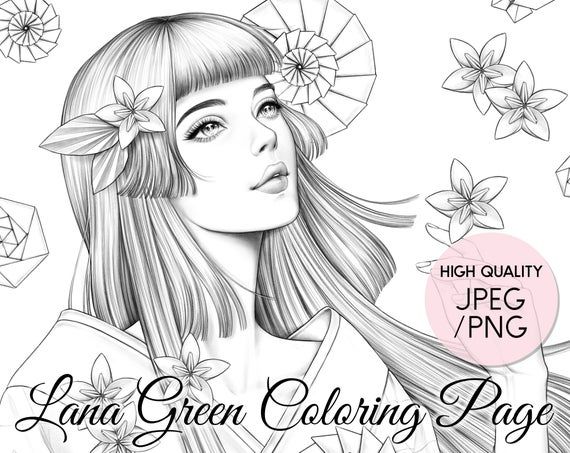 Origami coloring page for adults grayscale coloring page instant download lana green art jpeg pdf