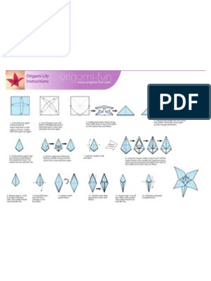 Origami lily print pdf