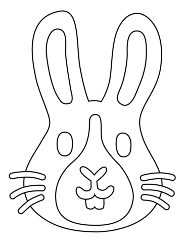 Rabbit face emoji coloring page free printable coloring pages