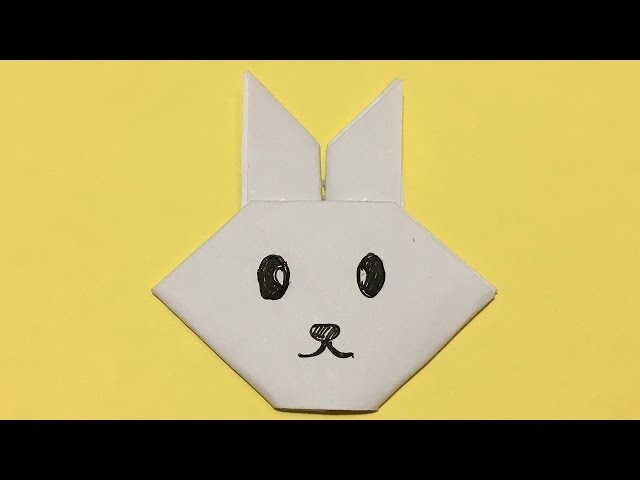 How to ake a pretty rabbit face origai paper easilyorigai rabbit facerabbit face craft