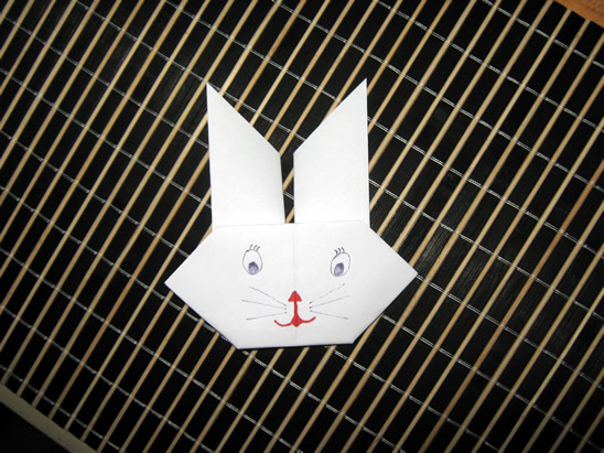 How to make origami rabbits heads craft for chinese new year