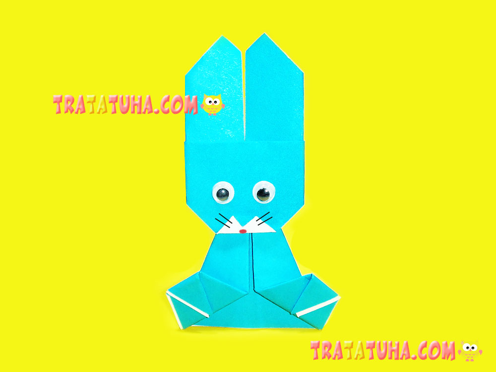 Easy origami bunny for kids