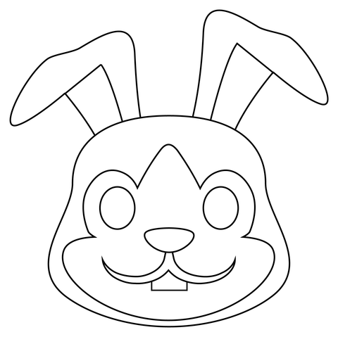 Rabbit face coloring page free printable coloring pages