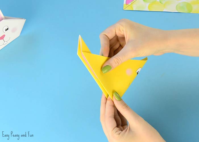 Origami bunny tutorial with printable template