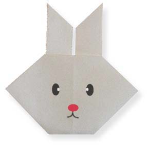 Origami rabbit face