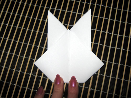 How to make origami rabbits heads craft for chinese new year