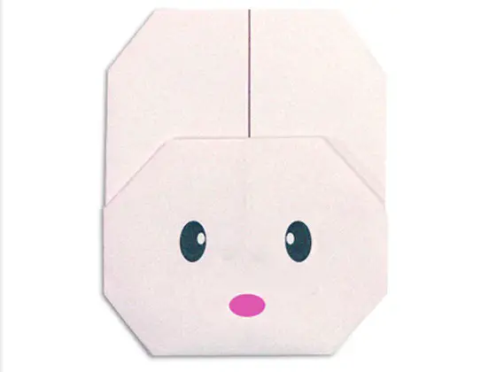 Easy origami cute rabbit face instructions you can fold easily