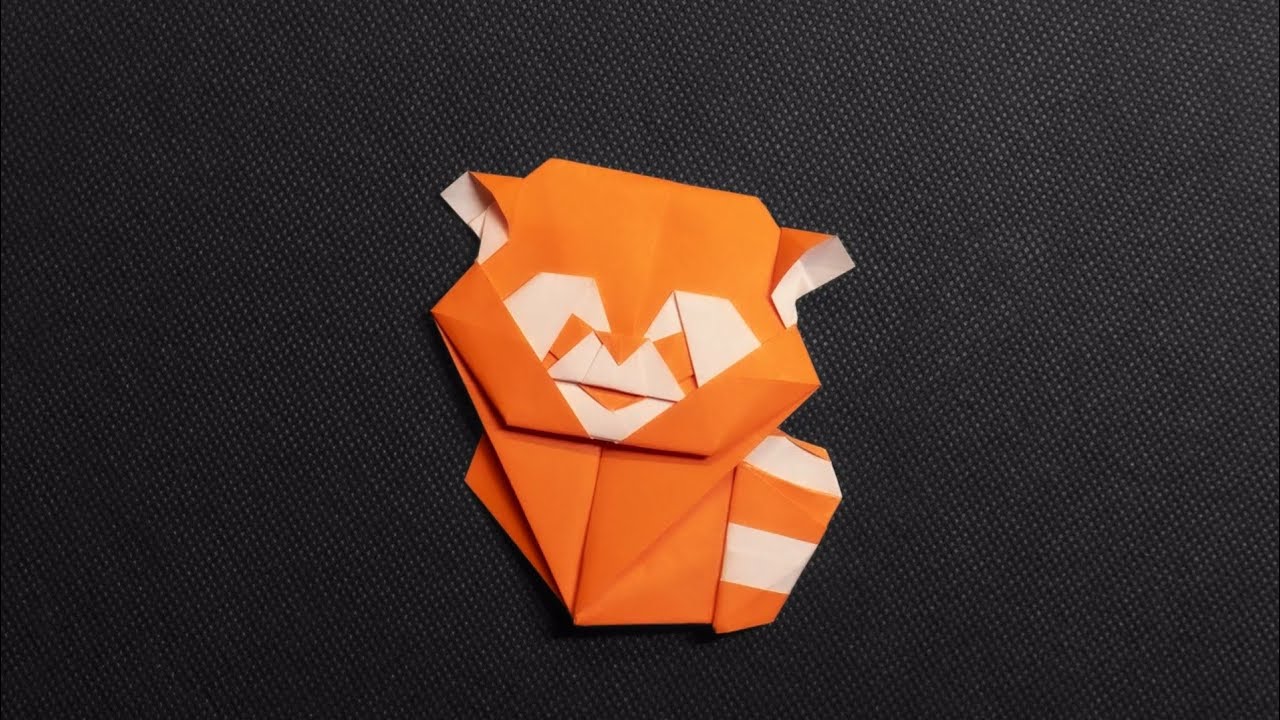 How to make origami red panda easy tutorial origami animals