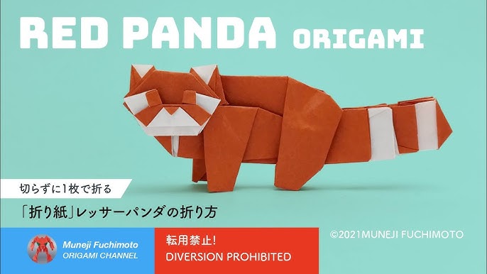 How to make origami red panda easy tutorial origami animals