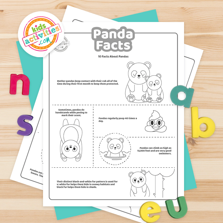 Fun panda facts for kids print and learn kids activities blog