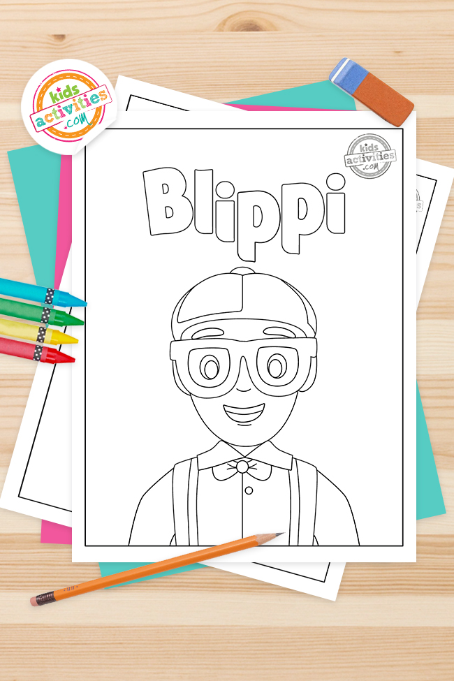 Funtastic free cute and fun blippi coloring pages kids activities blog