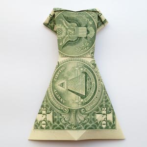 Money origami shirt folding instructions