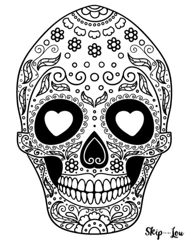 Sugar skull coloring pages skip to my lou