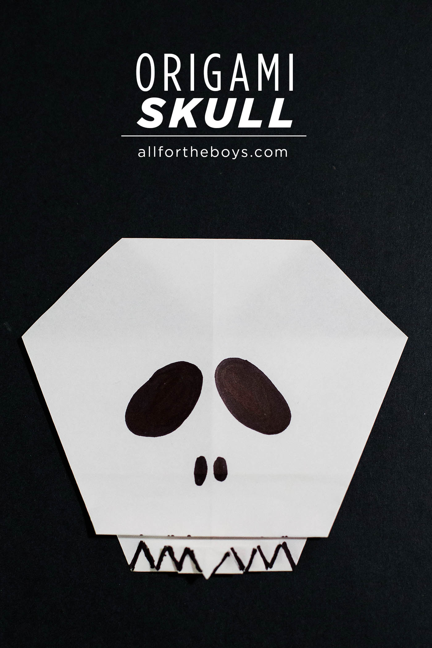 Easy origami skull â all for the boys