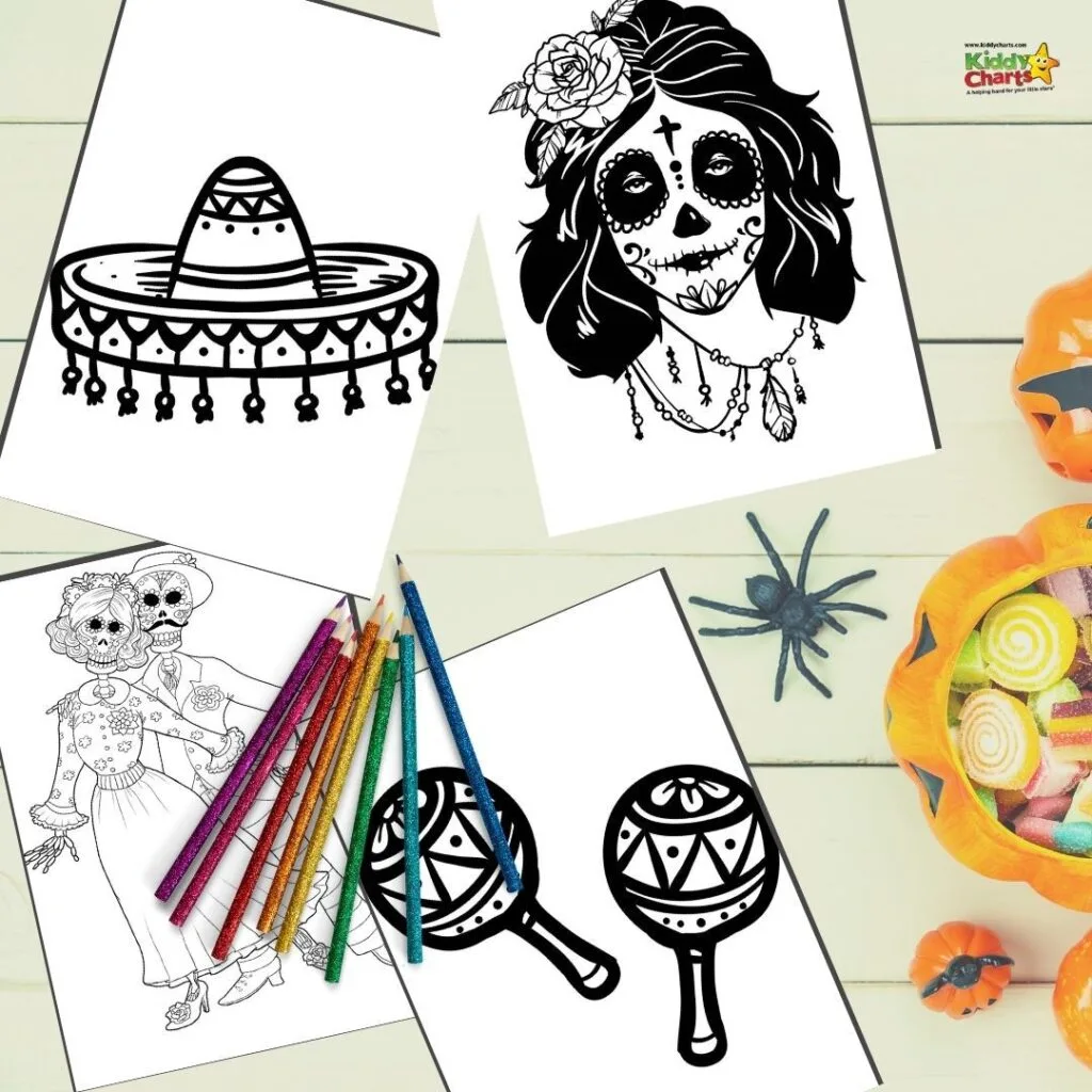 Day of the dead coloring book