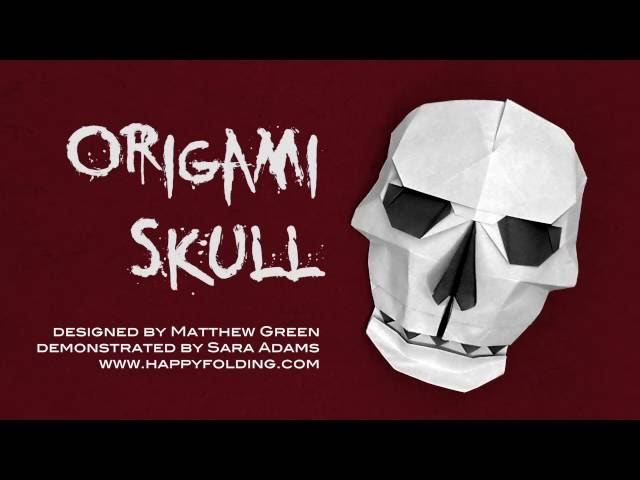 Halloween origami tutorial skull matthew green