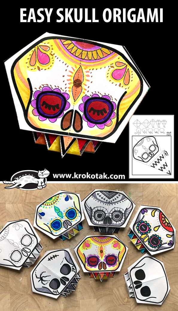 Children activiti more than coloring pag easy halloween crafts origami skull crafts