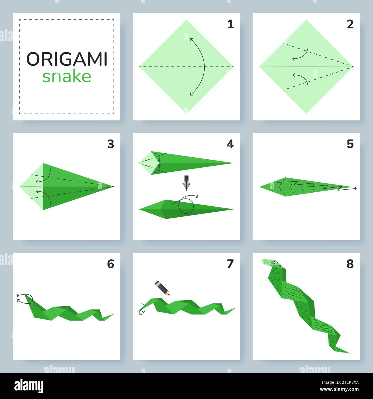 Origami paper snake hi