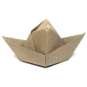 Traditional cowboy origami hat