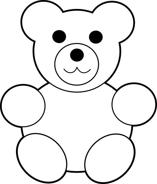 Free printable teddy bear clip art teddy bear template teddy bear drawing easy bear coloring pages