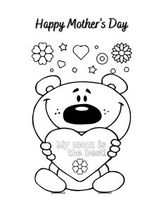 Cute printable mothers day coloring pages free