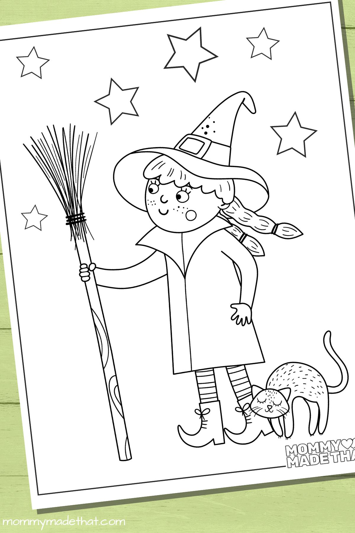 Cute witch coloring pages free printables