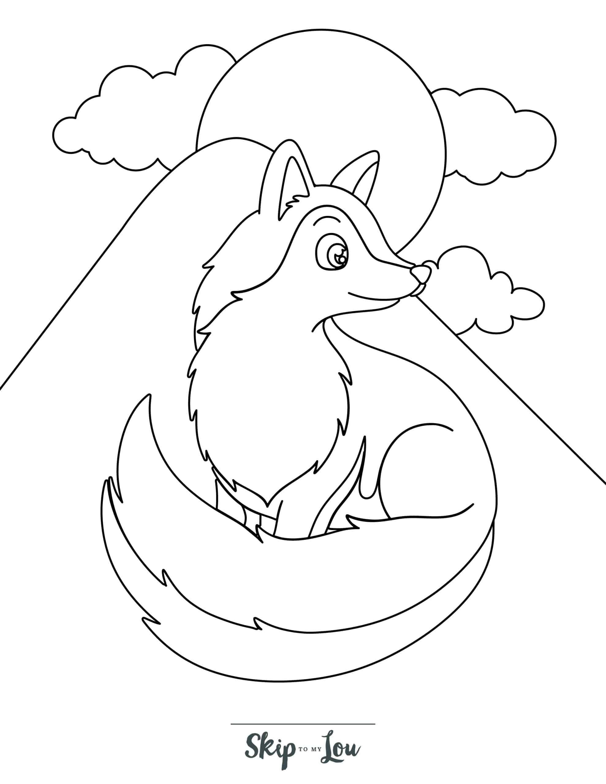 Free printable wolf coloring pages for kids skip to my lou