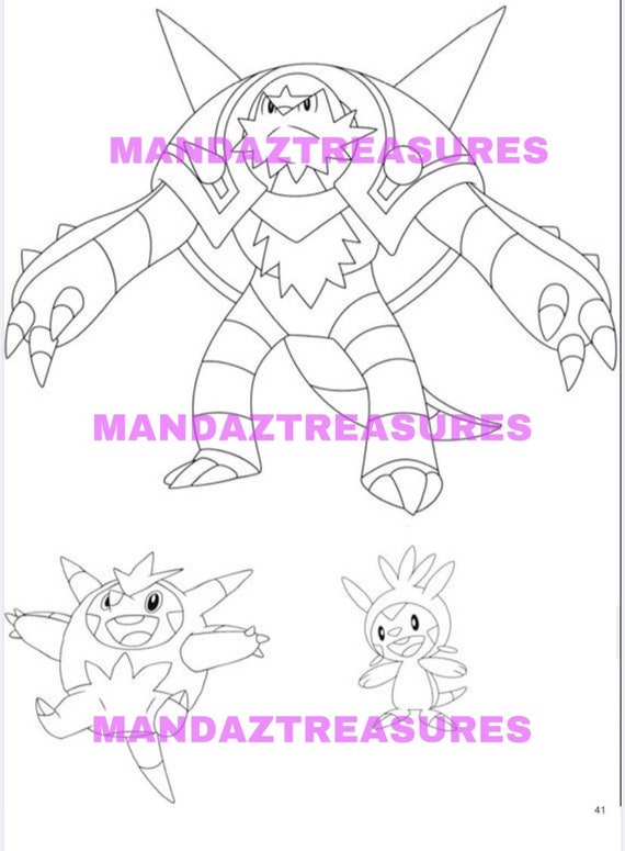 Pokemon coloring pages digital download download now