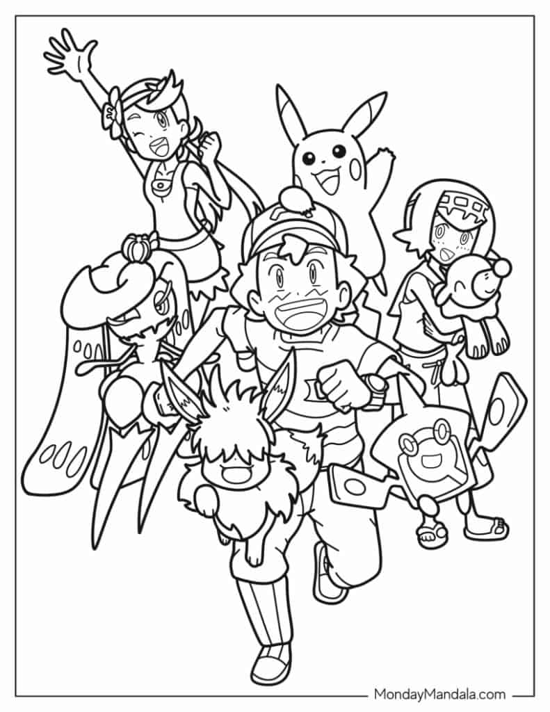 Pokemon coloring pages free pdf printables