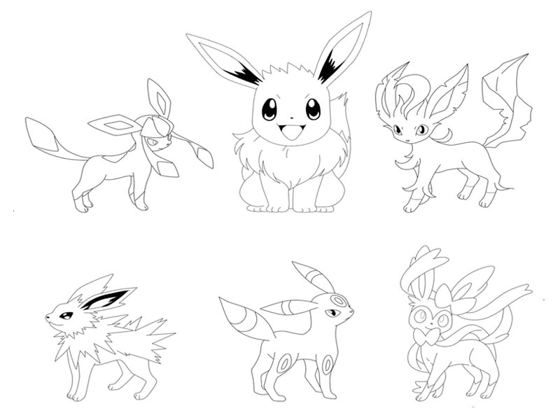 Expressive pokemon coloring pages for kids and adults