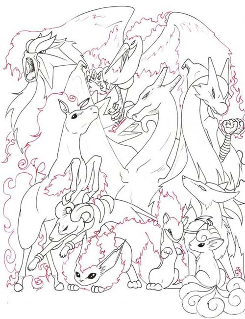 Expressive pokemon coloring pages for kids and adults