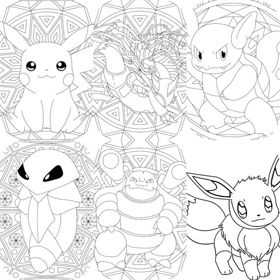 Printed pokemon colouring sheets buy one get a free pack of pokemon stickers