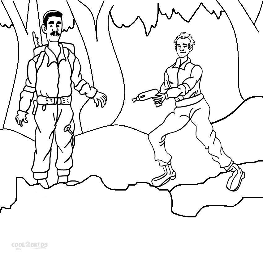 Printable ghostbusters coloring pages for kids