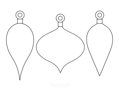 Printable christmas ornaments coloring pages blank templates