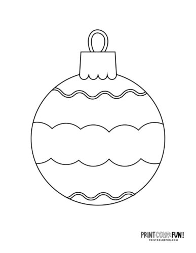 Christmas ornament clipart coloring pages for happy holiday fun at