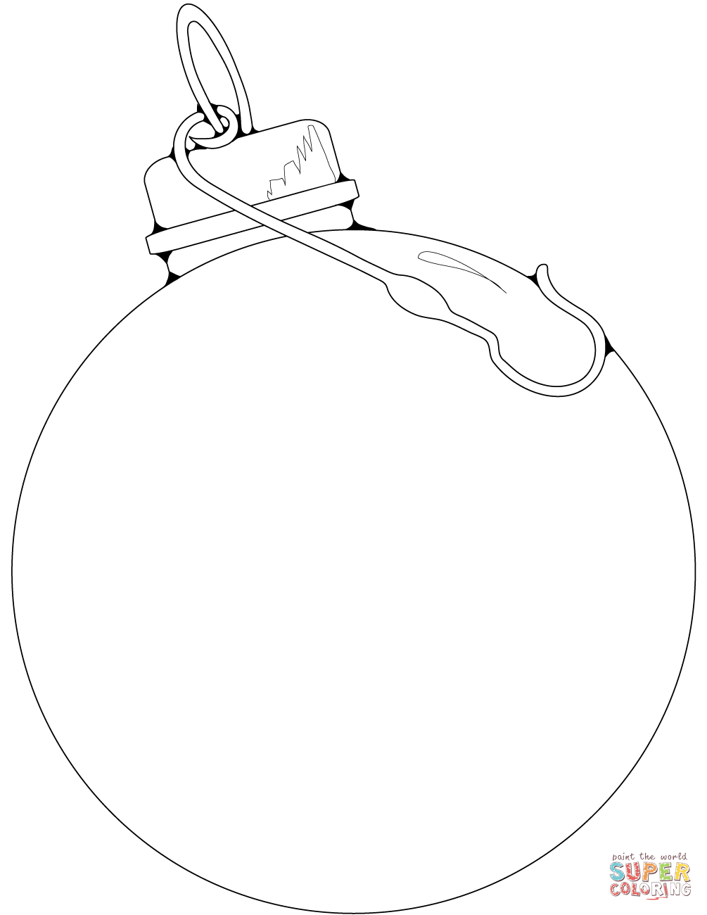 Blank christmas ornament coloring page free printable coloring pages