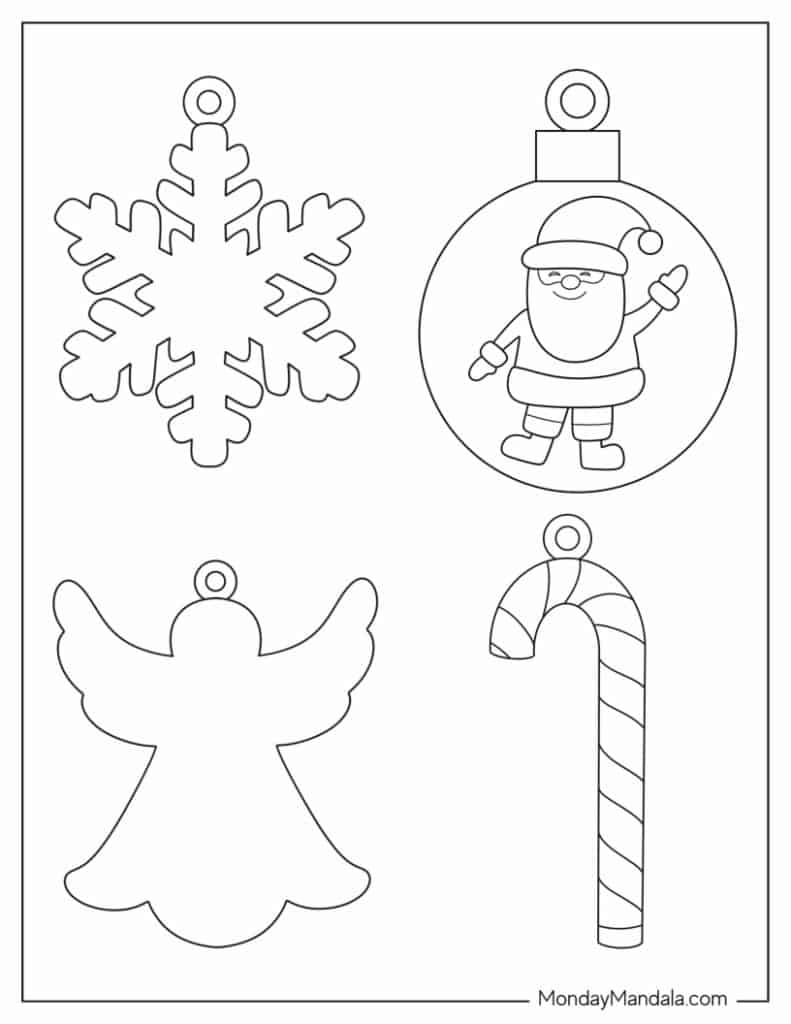 Printable christmas ornaments free pdf templates