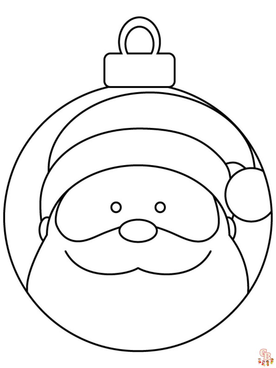 Free christmas ornaments coloring pages for kids