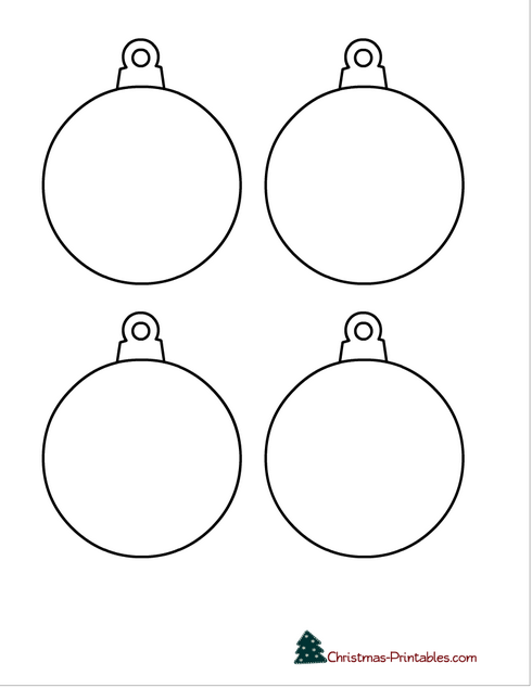 Free printable christmas ornaments templates and coloring pages