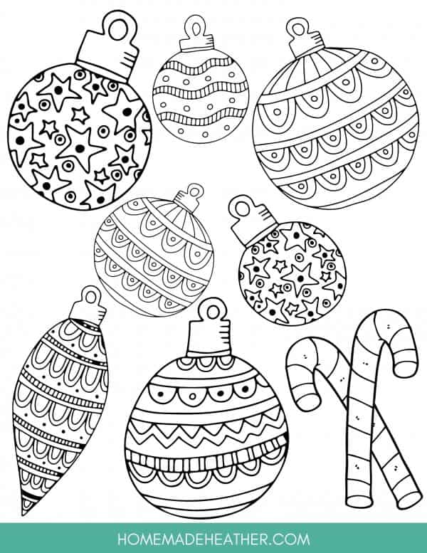 Free printable ornament coloring pages homemade heather