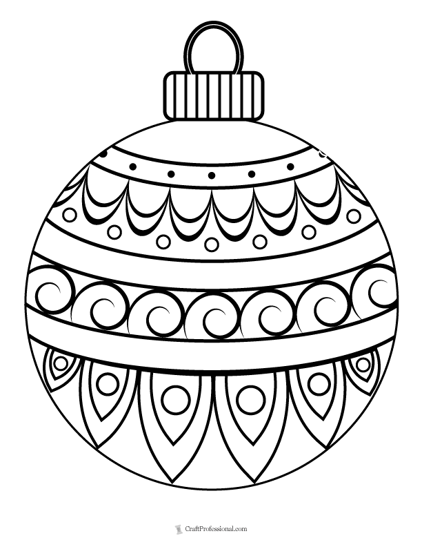 Christmas ornament coloring pages