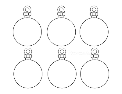 Printable christmas ornaments coloring pages blank templates