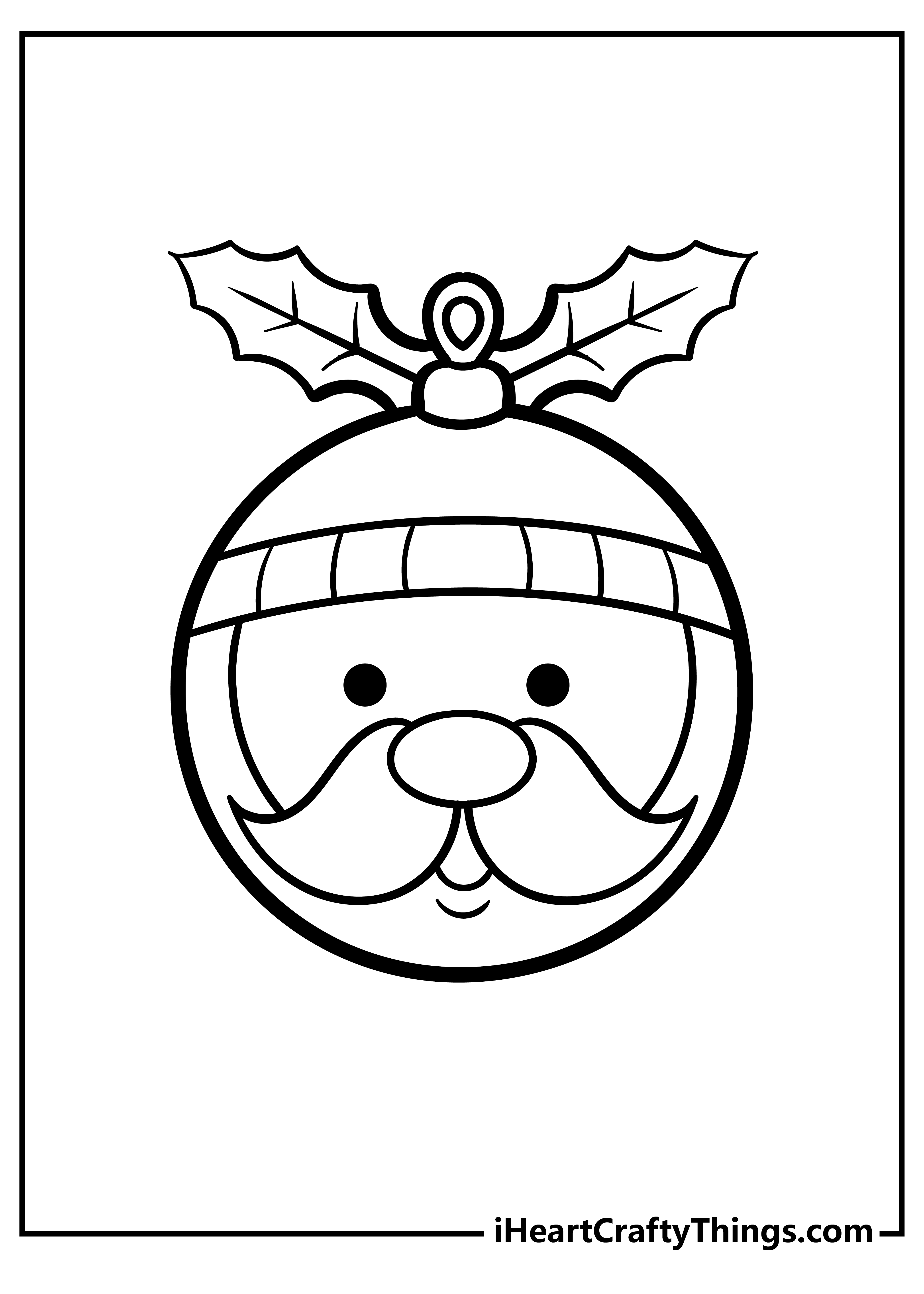 Christmas ornament coloring pages free printables